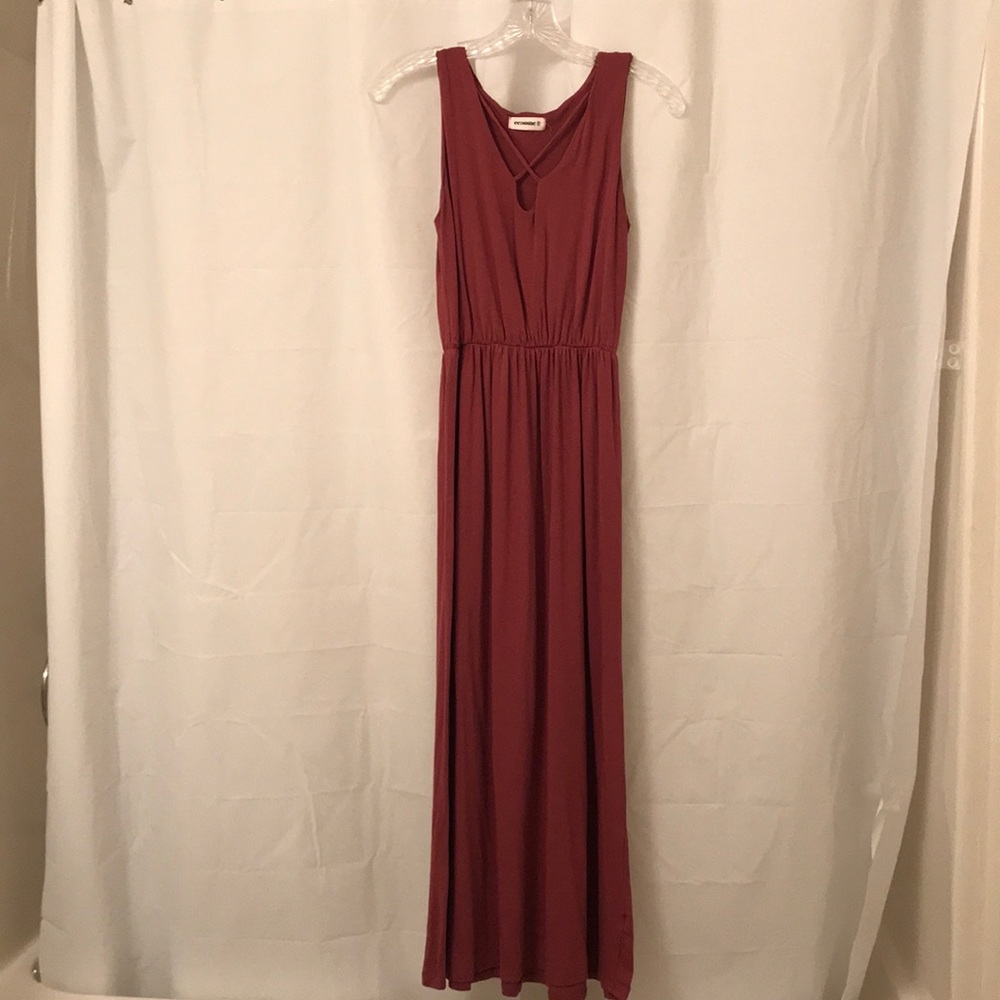 Dusty Rose/Red Maxi Dress